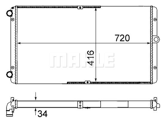 CR829000S MAHLE Радиатор, охлаждение двигателя