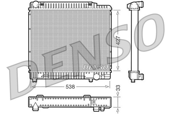 DRM17050 DENSO Радиатор, охлаждение двигателя