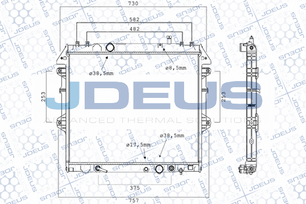 028M85 JDEUS Радиатор, охлаждение двигателя