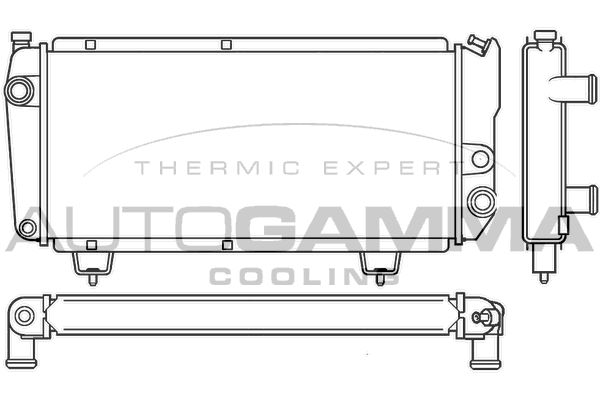 100193 AUTOGAMMA Радиатор, охлаждение двигателя