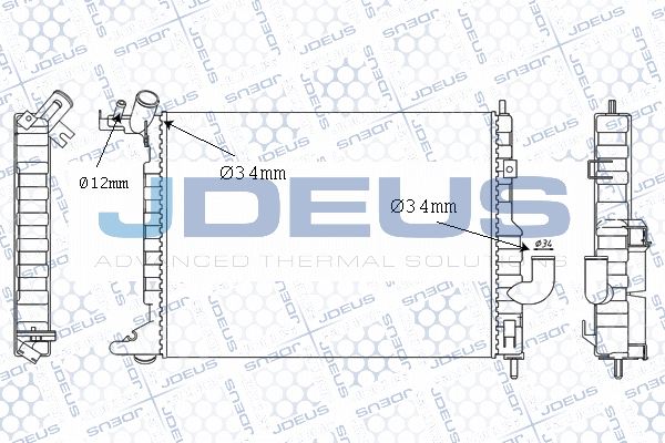 020M32A JDEUS Радиатор, охлаждение двигателя