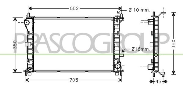 FD420R003 PRASCO Радиатор, охлаждение двигателя