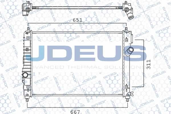 M0560130 JDEUS Радиатор, охлаждение двигателя