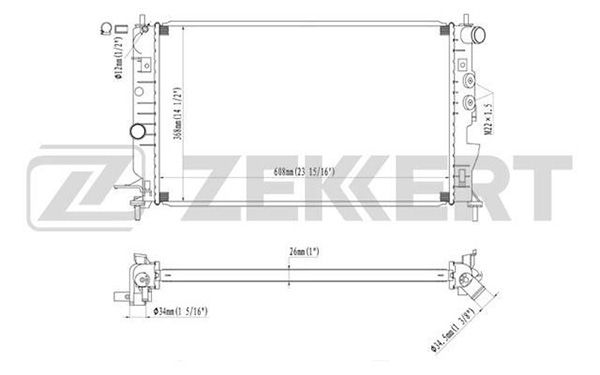 MK1077 ZEKKERT Радиатор, охлаждение двигателя