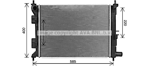 HY2494 AVA QUALITY COOLING Радиатор, охлаждение двигателя