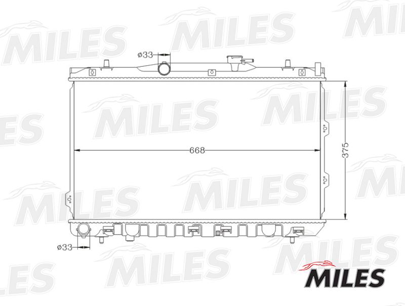 ACRB055 MILES Радиатор, охлаждение двигателя