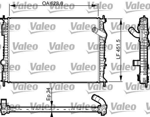 735461 VALEO Радиатор, охлаждение двигателя