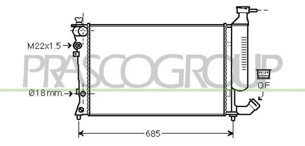 CI420R015 PRASCO Радиатор, охлаждение двигателя