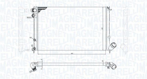 350213200100 MAGNETI MARELLI Радиатор, охлаждение двигателя