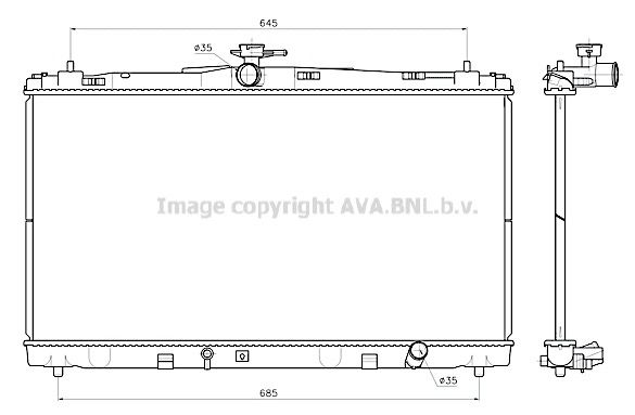 TO2799 AVA QUALITY COOLING Радиатор, охлаждение двигателя