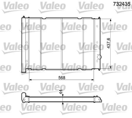 732435 VALEO Радиатор, охлаждение двигателя