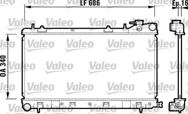 732410 VALEO Радиатор, охлаждение двигателя