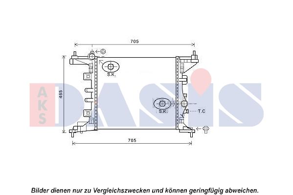 150111N AKS DASIS Радиатор, охлаждение двигателя