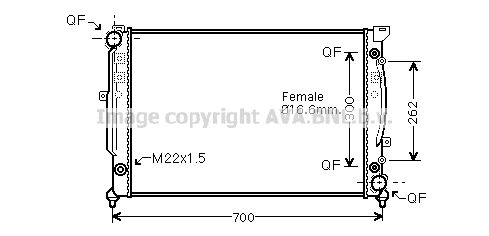 AIA2125 AVA QUALITY COOLING Радиатор, охлаждение двигателя