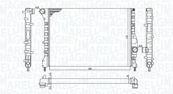 350213184200 MAGNETI MARELLI Радиатор, охлаждение двигателя