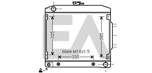 31R50021 EACLIMA Радиатор, охлаждение двигателя