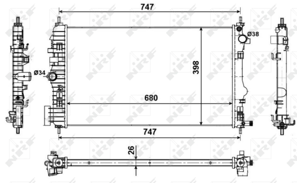 WG1722590 WILMINK GROUP Радиатор, охлаждение двигателя