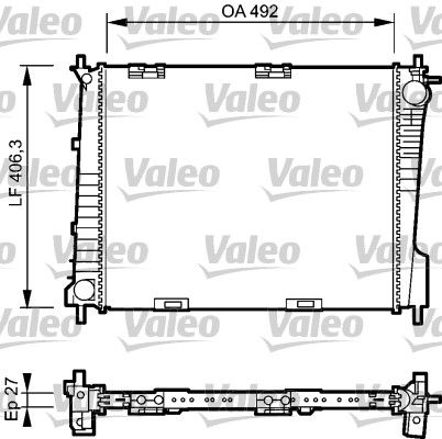 734461 VALEO Радиатор, охлаждение двигателя