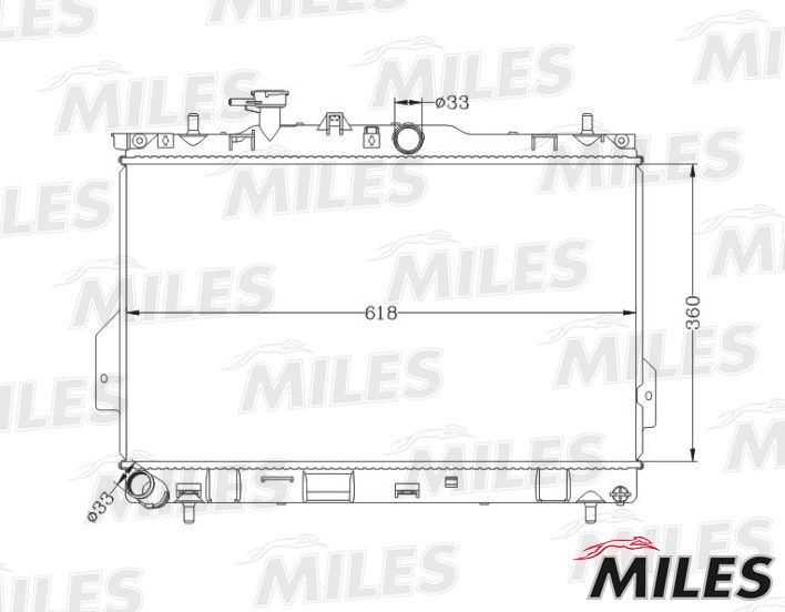 ACRB104 MILES Радиатор, охлаждение двигателя