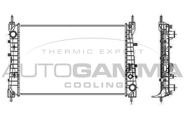 107213 AUTOGAMMA Радиатор, охлаждение двигателя