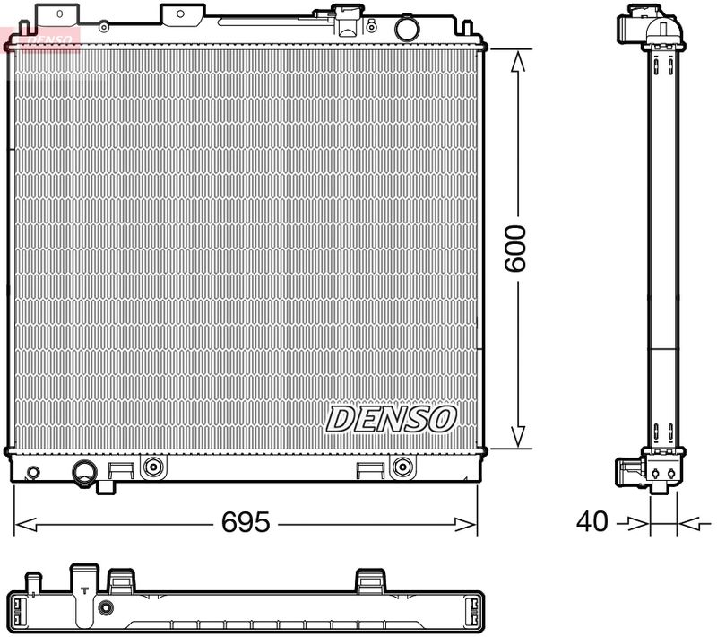 DRM46068 DENSO Радиатор, охлаждение двигателя