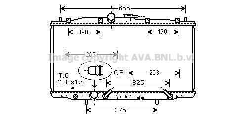 HD2179 AVA QUALITY COOLING Радиатор, охлаждение двигателя