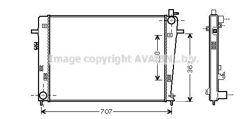 HY2328 AVA QUALITY COOLING Радиатор, охлаждение двигателя