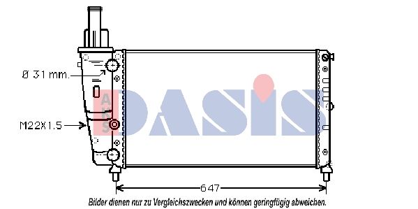 080810N AKS DASIS Радиатор, охлаждение двигателя