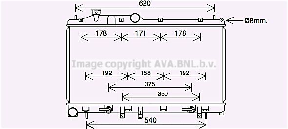 SU2114 AVA QUALITY COOLING Радиатор, охлаждение двигателя