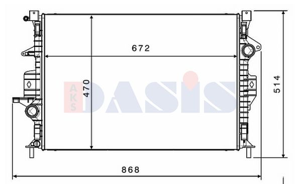 220026N AKS DASIS Радиатор, охлаждение двигателя