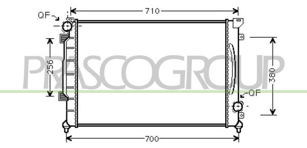 AD032R010 PRASCO Радиатор, охлаждение двигателя