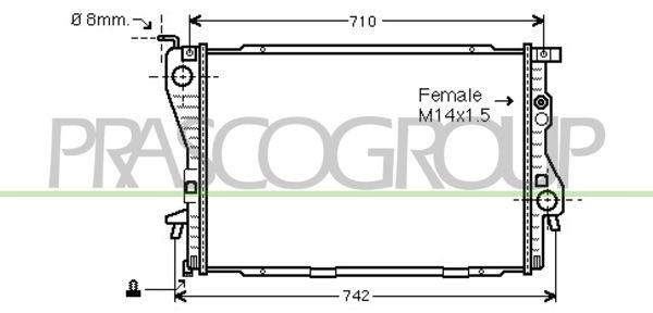 BM044R013 PRASCO Радиатор, охлаждение двигателя