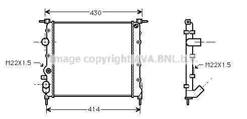 RT2260 AVA QUALITY COOLING Радиатор, охлаждение двигателя