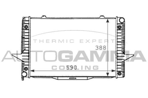 101280 AUTOGAMMA Радиатор, охлаждение двигателя