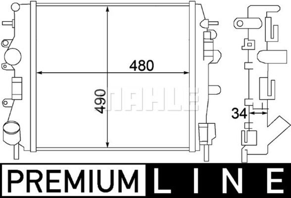 CR1507000P MAHLE Радиатор, охлаждение двигателя