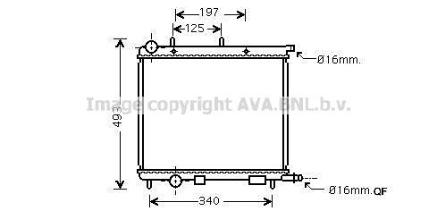 CNA2227 AVA QUALITY COOLING Радиатор, охлаждение двигателя