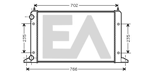 31R77093 EACLIMA Радиатор, охлаждение двигателя