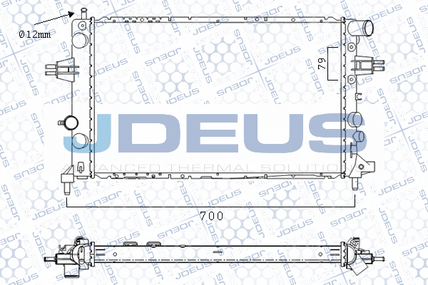 M0200780 JDEUS Радиатор, охлаждение двигателя