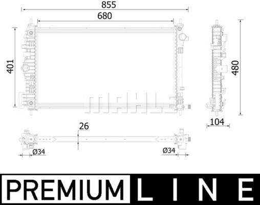 WG2183187 WILMINK GROUP Радиатор, охлаждение двигателя