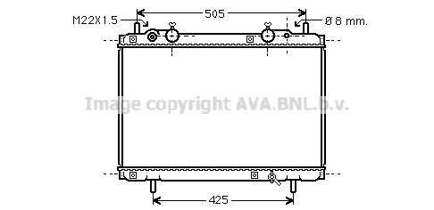 FT2180 AVA QUALITY COOLING Радиатор, охлаждение двигателя