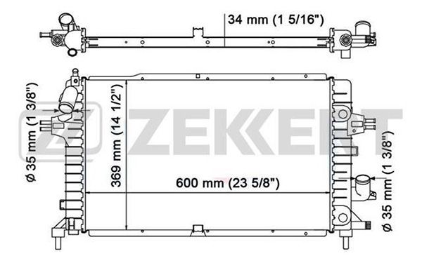 MK1188 ZEKKERT Радиатор, охлаждение двигателя