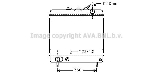 PE2034 AVA QUALITY COOLING Радиатор, охлаждение двигателя