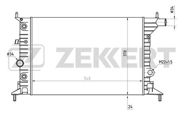 MK1345 ZEKKERT Радиатор, охлаждение двигателя