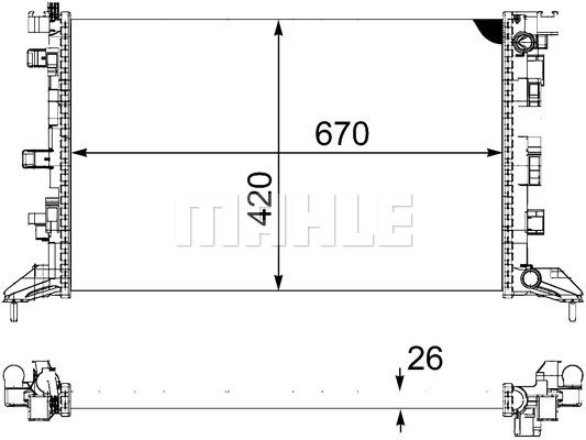 CR897000P MAHLE Радиатор, охлаждение двигателя