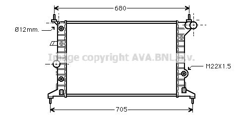 OLA2219 AVA QUALITY COOLING Радиатор, охлаждение двигателя