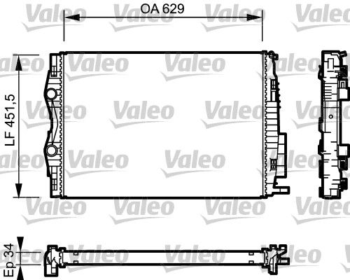 734438 VALEO Радиатор, охлаждение двигателя