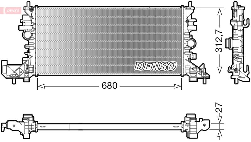 DRM20118 DENSO Радиатор, охлаждение двигателя