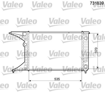 731839 VALEO Радиатор, охлаждение двигателя