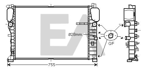 31R50181 EACLIMA Радиатор, охлаждение двигателя