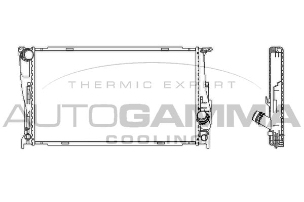 107534 AUTOGAMMA Радиатор, охлаждение двигателя